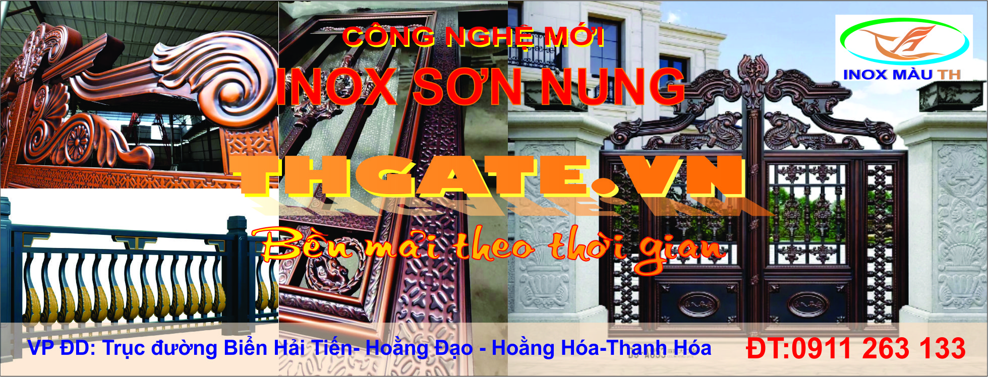 Cổng Inox Sơn Nung