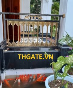 Lan can inox màu đen