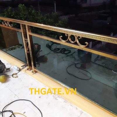 Lan Can Kính Inox Màu