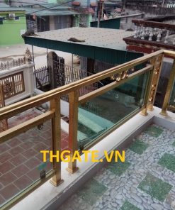 Lan Can Kính Inox Màu