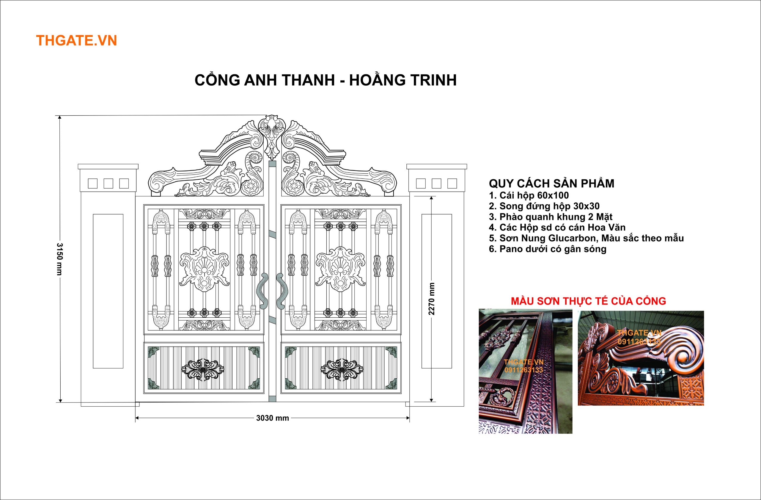 Bản Vẽ Cổng Inox Màu