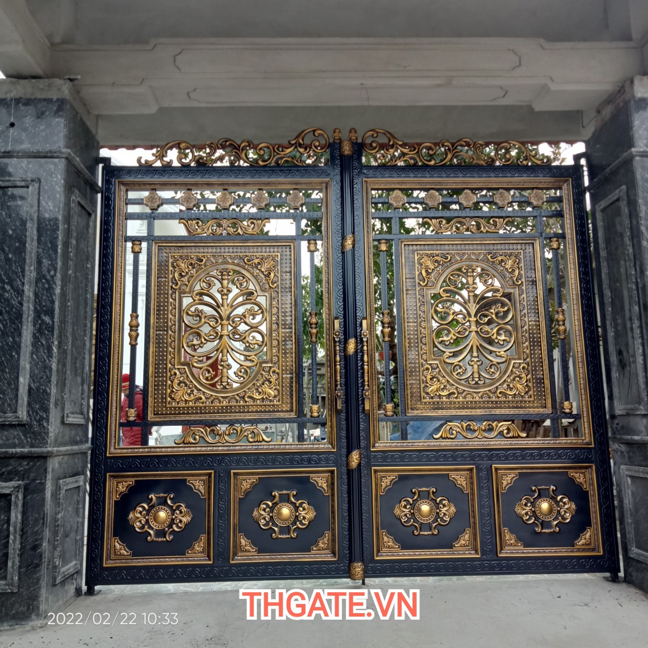 Cổng Inox Sơn Nung