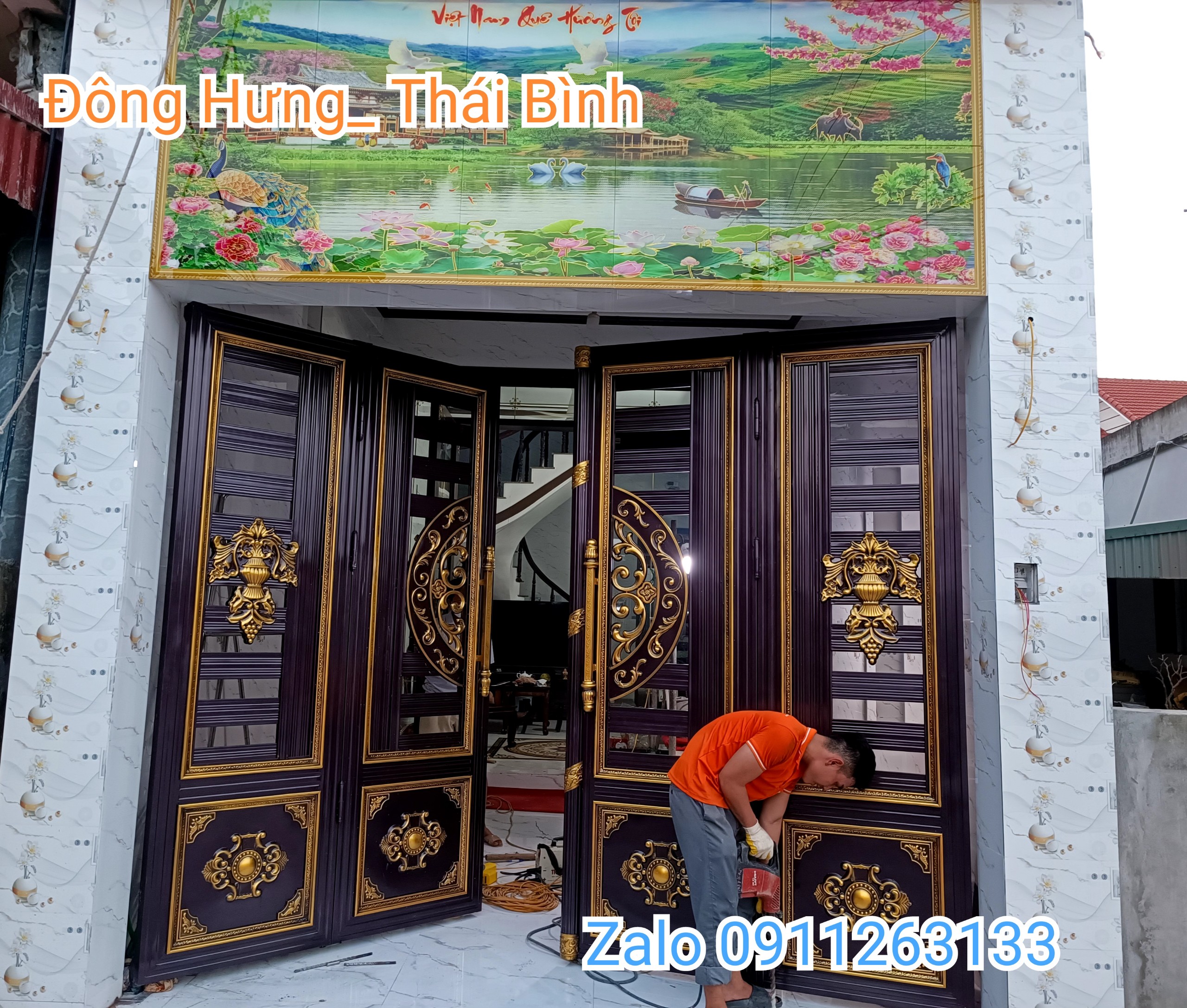 Cổng Inox Sơn Nung